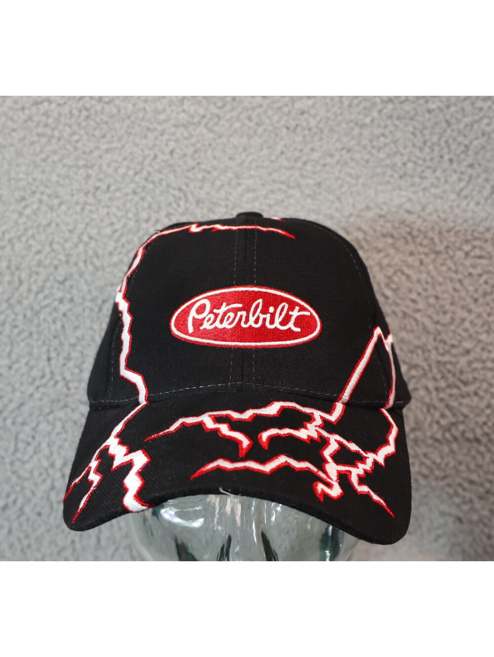 Peterbilt Baseball Cap Black With Lightning Embroidery